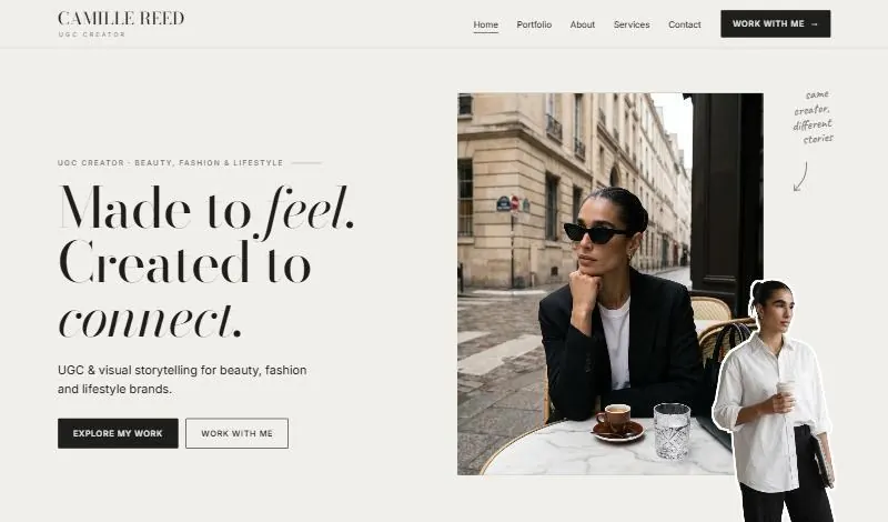 Camille Reed on desktop