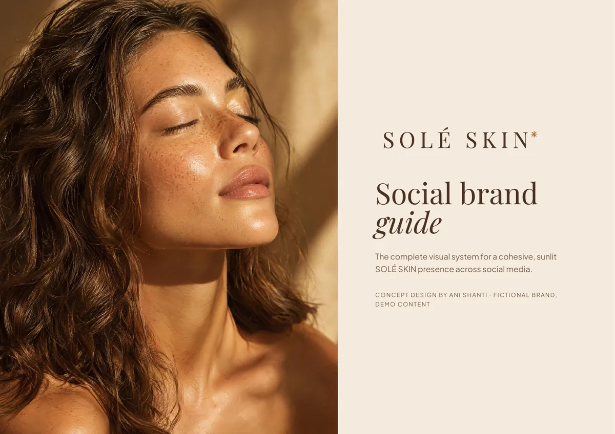 SOLÉ SKIN brand guide cover
